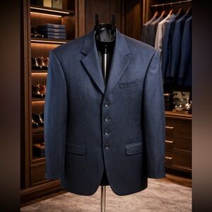 Vanetti 48L Navy Blue Blazer Men’s Sport Coat Classic Dress Jacket